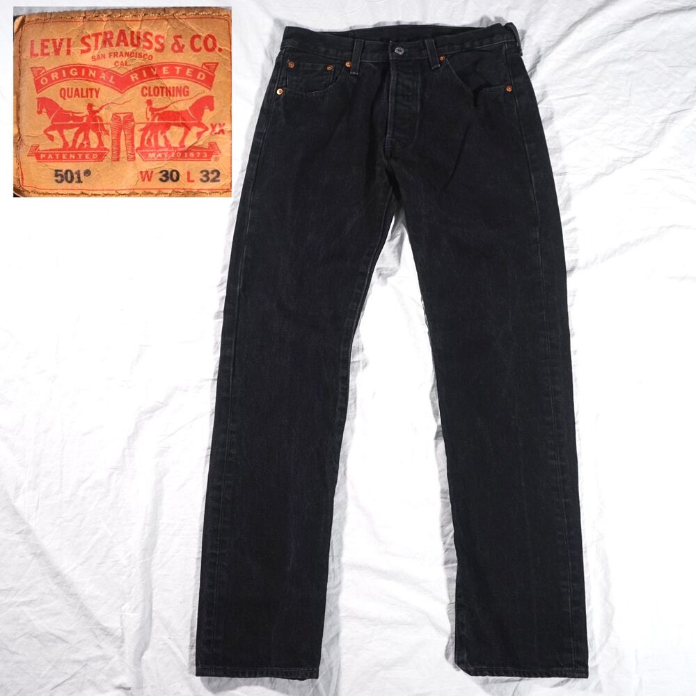 Levi's 501 Black Jeans 30x32
